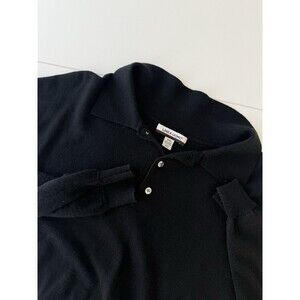 Linea Uomo Men's Long Sleeve Black Wool Pullover Sweater Size XXL